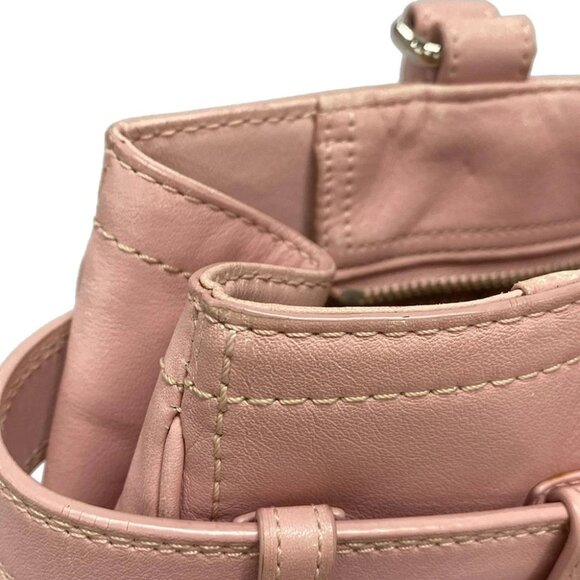 COACH Leather Carryall F08A71 Pink Leather - Handbag - Picture 8 of 10